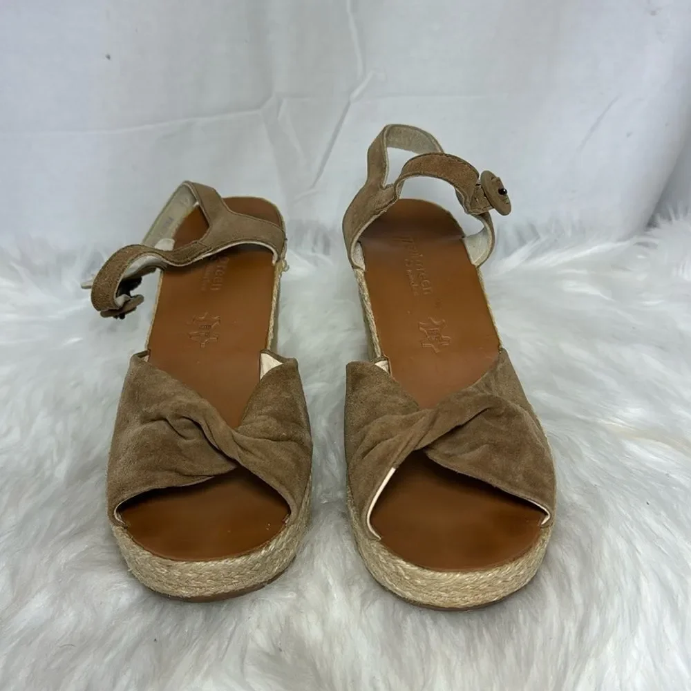 Paul Green‎ Harper Tan Platform Espadrille Sandals Sz US 8